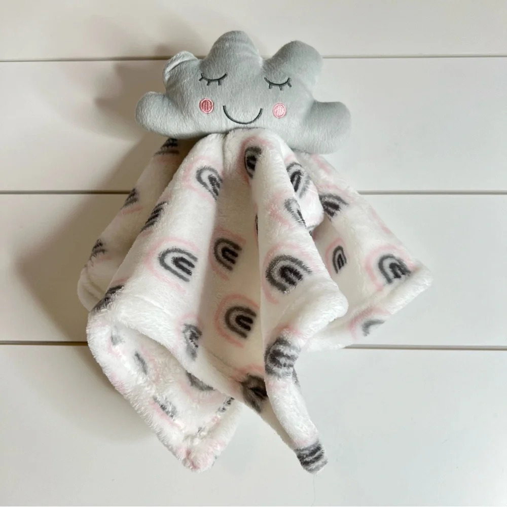 Baby Boys' and Girls' Cloud Rainbow Plush Blanket Security Snuggie. OS.‎